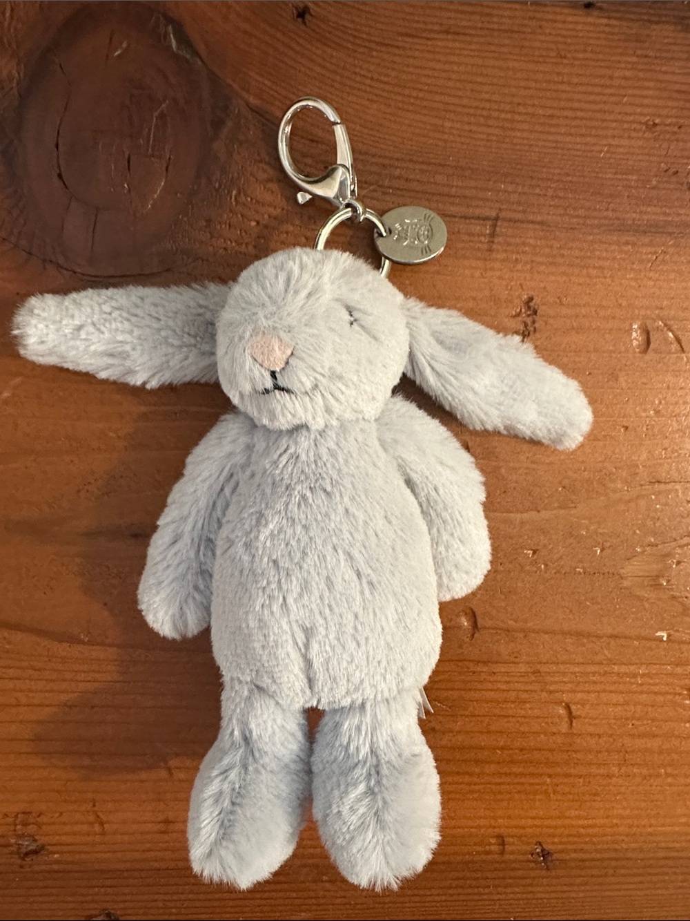 Jellycat Pale Gray Bunny Keyring
